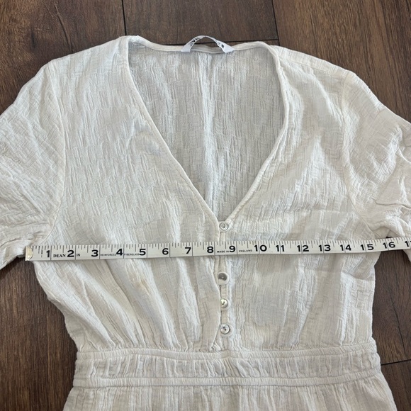 Zara White Button Front Maxi Dress, Size Medium - Picture 6 of 8